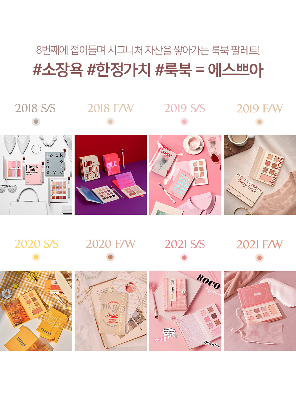 8번째에 접어들며 시그니처 자산을 쌓아가는 룩북 팔레트! #소장욕 #한정가치 #룩북 = 에스쁘아